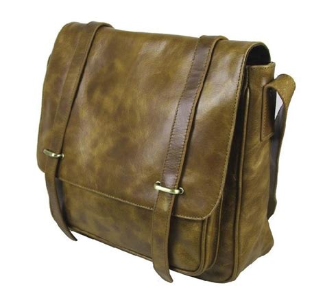 brown messenger bag fake leather|vintage brown leather messenger bag.